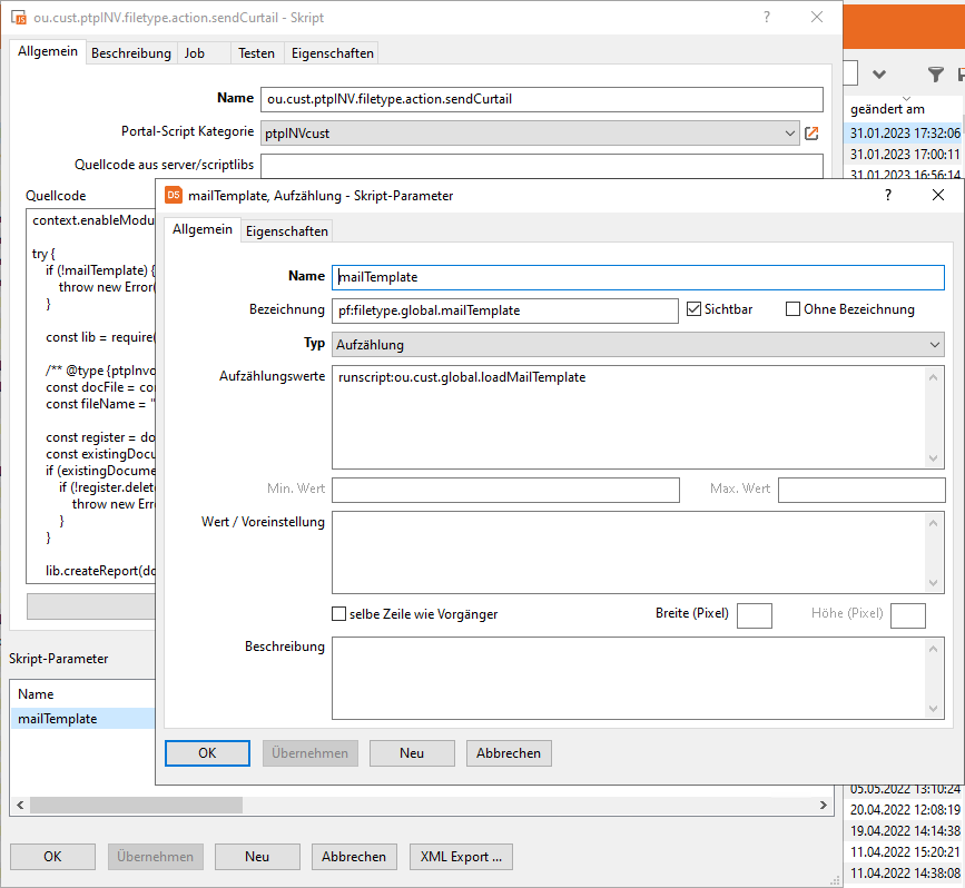 sendCurtail Parameter