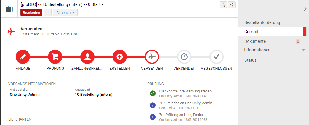 Beispiel Aktualisierung
